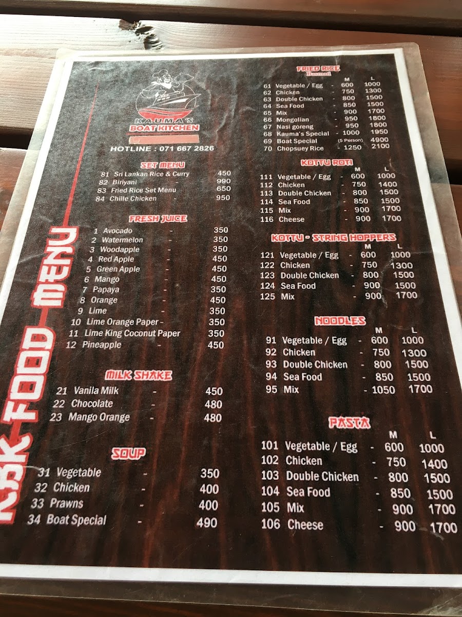 Menu Kauma's Boat Kitchen-10