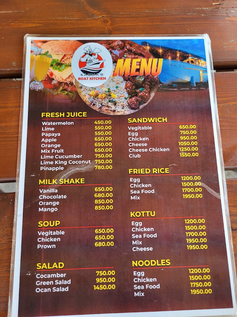 Menu Kauma's Boat Kitchen-6